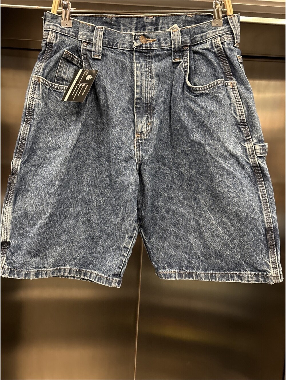 Wrangler Mens Blue Denim Carpenter Shorts 36 Outdoor